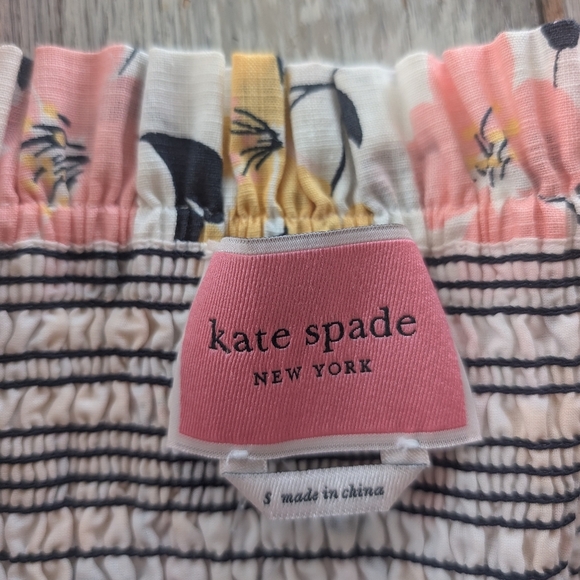 Kate Spade Lily Blooms Puffed Sleeve Top Women's Small - Picture 5 of 9